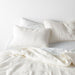 Aire Crinkle Organic Cotton Linen Blend Cotton Cream Euro Pillow Sham