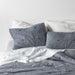 Aire Crinkle Organic Cotton Linen Blend Deep Indigo Euro Pillow Sham