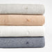 Aire Crinkle Organic Cotton Linen Blend Cotton Cream Standard Pillow Sham