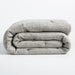 Aire Crinkle Organic Cotton Linen Blend Burnt Green Full/Queen Comforter