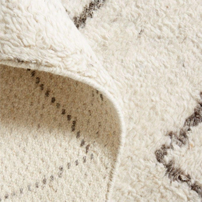 Algiers Wool Hand-Knotted Ivory Area Rug 6'x9'