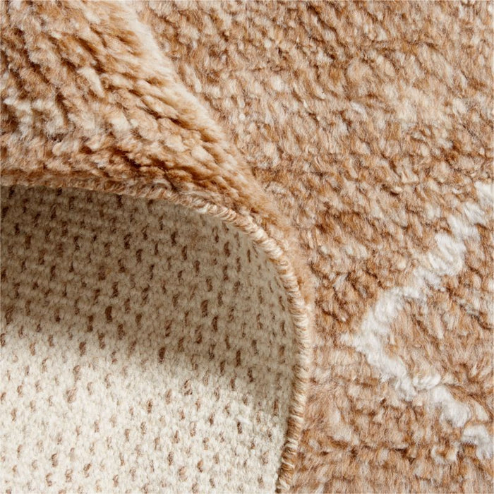 Algiers Wool Hand-Knotted Sand Brown Area Rug 6'x9'