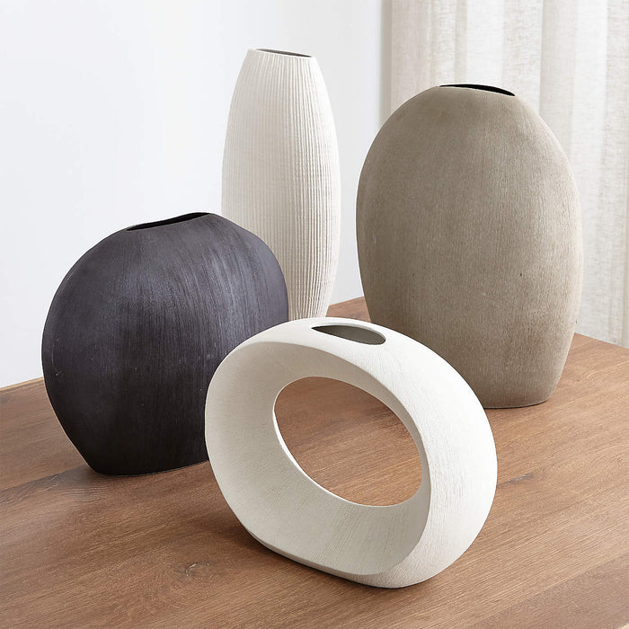 Alura Cream Open Vase