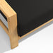 Anguilla 90" Teak Outdoor Sofa with Black Cushions