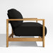 Anguilla 90" Teak Outdoor Sofa with Black Cushions