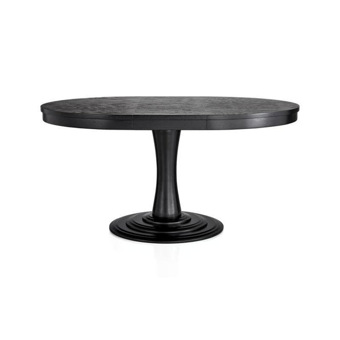 Aniston Black 45" Round Extension Dining Table - Crate and Barrel Philippines