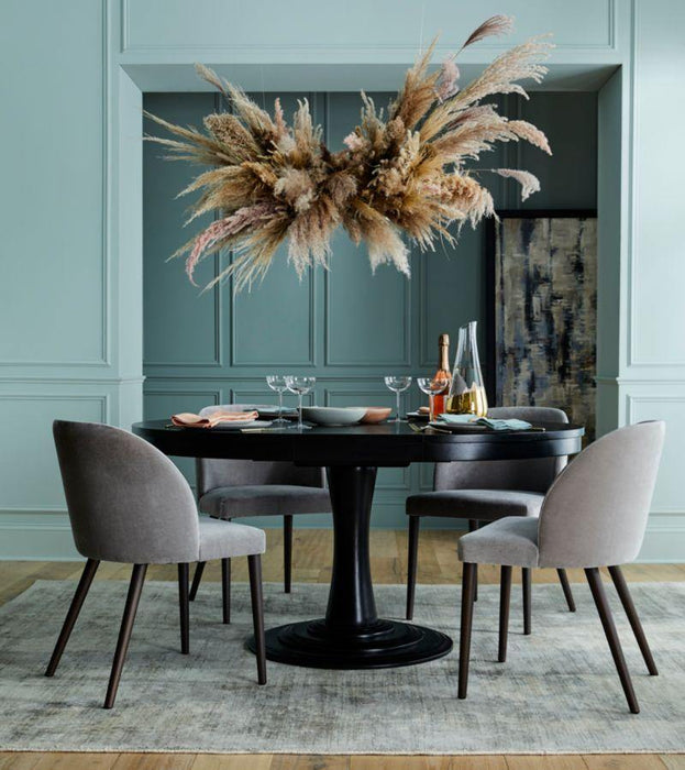 Aniston Black 45" Round Extension Dining Table - Crate and Barrel Philippines