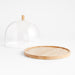 Arla Ash Wood Round Serving Board with Acrylic Lid