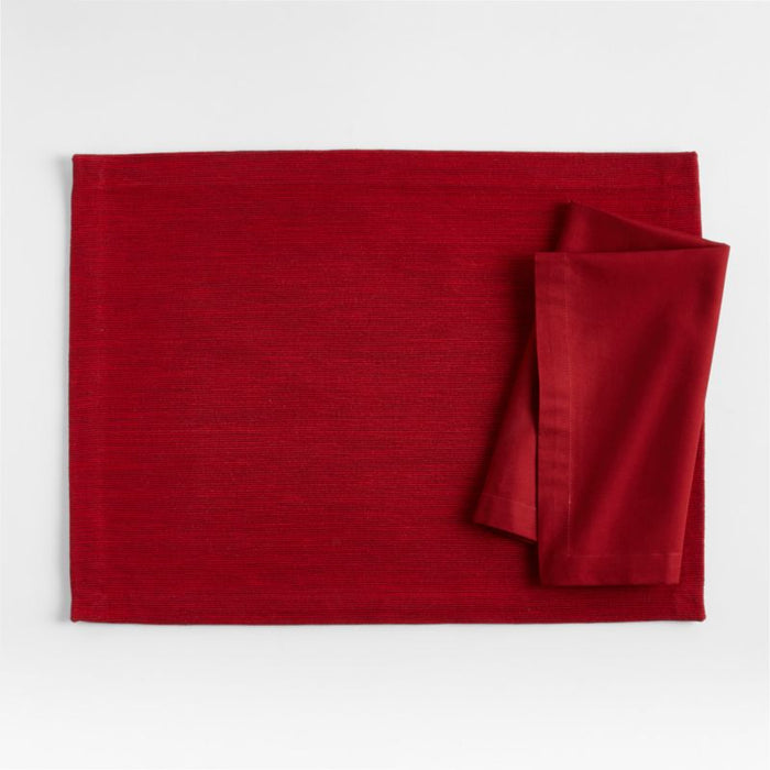 Aspen Red Cotton Napkin | Crate and Barrel Philippines