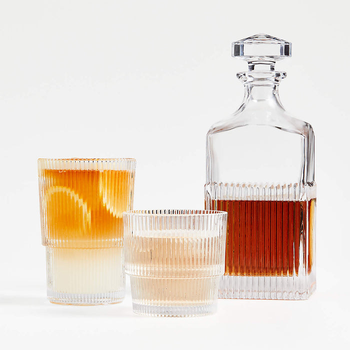 Atwell Ribbed Double Old-Fashioned Glass