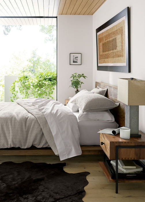 Favorite Organic Cotton Percale White Queen Bed Sheet Set