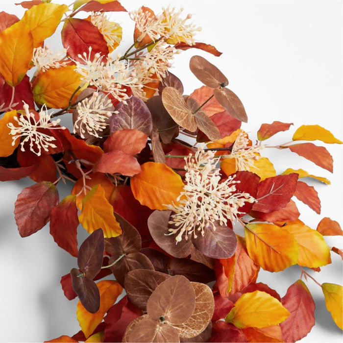 Faux Autumn Leaf Wreath