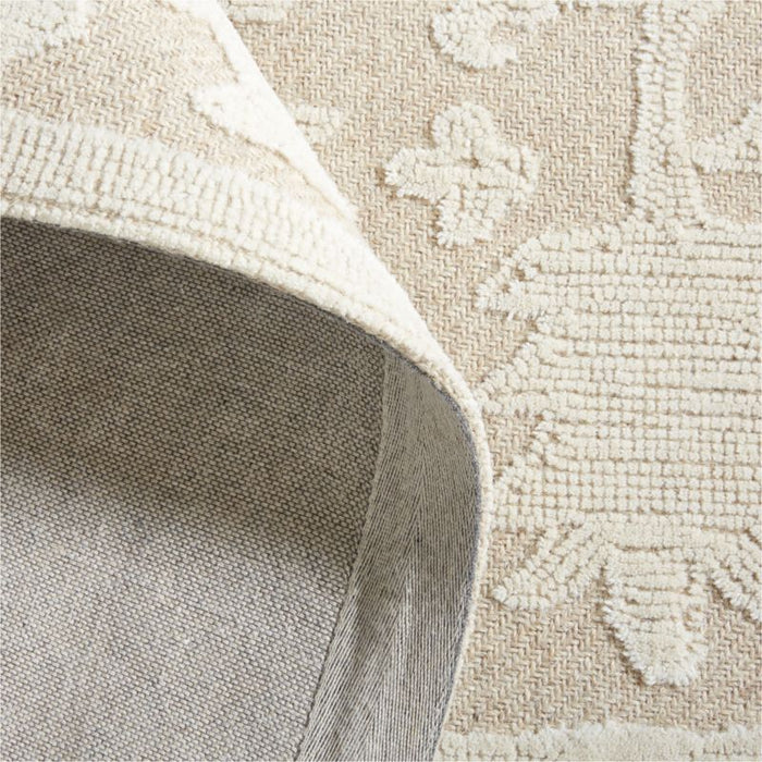 Avalon Wool Hand-Knotted Taupe Area Rug 6'x9'