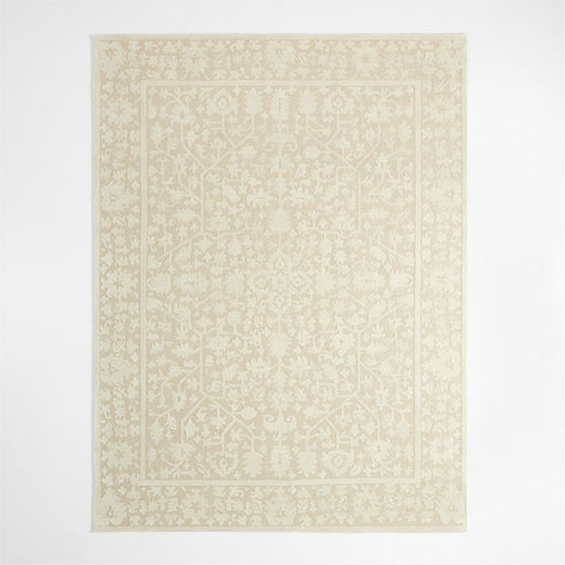 Avalon Wool Hand-Knotted Taupe Area Rug 6'x9'