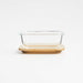 1-Cup Rectangular Glass Storage Container with Bamboo Lid