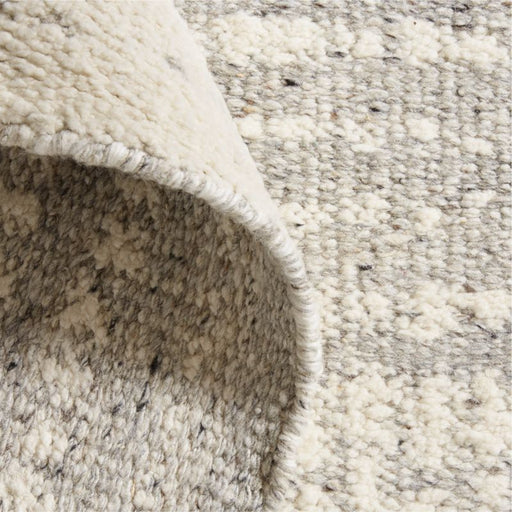 Barcelona Wool Handwoven Grey Ivory Area Rug 8'x10'
