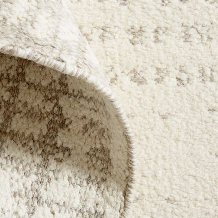 Barcelona Wool Handwoven White Beige Area Rug 8'x10'