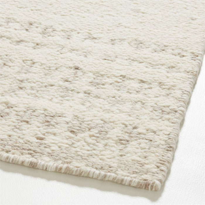 Barcelona Wool Handwoven White Beige Area Rug 8'x10'