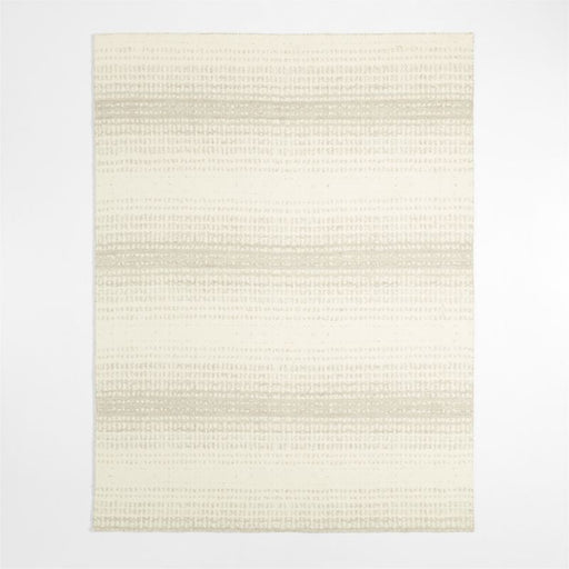 Barcelona Wool Handwoven White Beige Area Rug 9'x12'