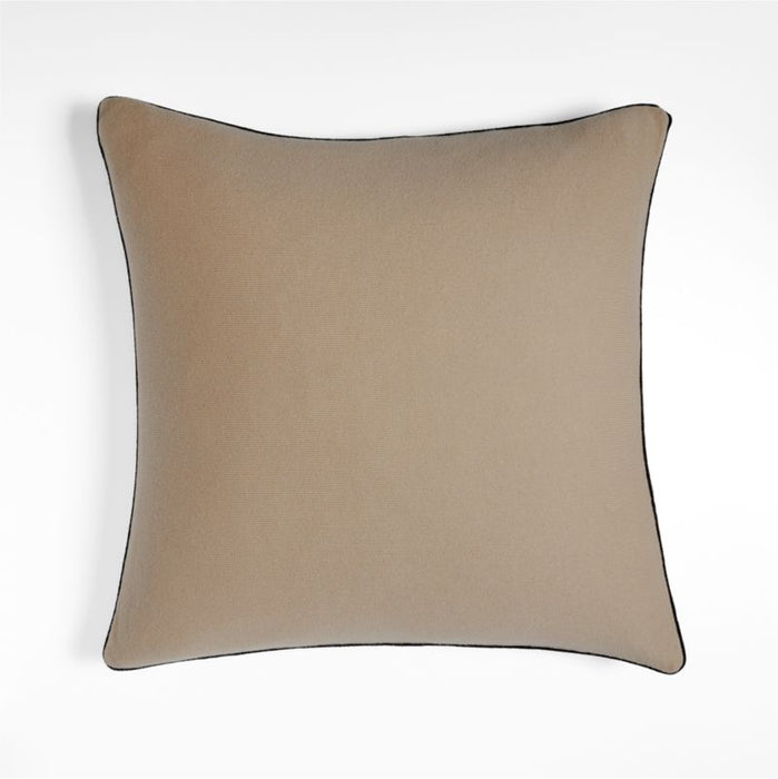 Bardot 20" Recycled Cashmere and Wool Brown Pillow Cover