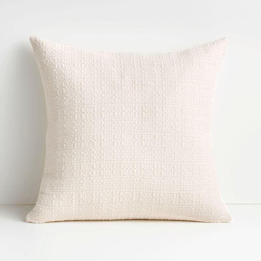 Bari 20" White Swan Knitted Pillow Cover - Crate and Barrel Philippines