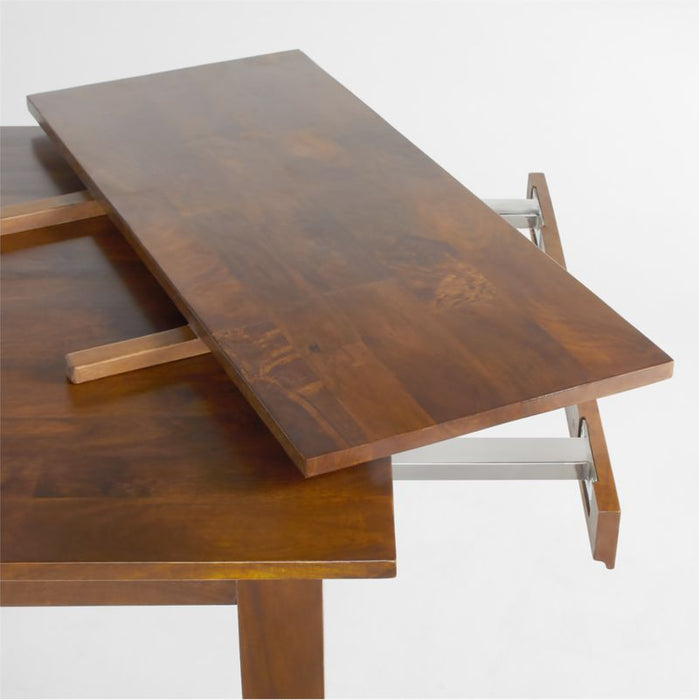 Basque 82"-118" Honey Solid Wood Extendable Dining Table
