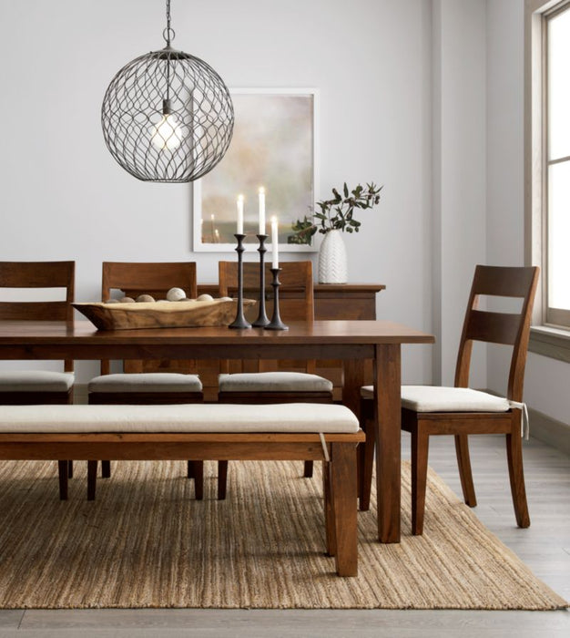 Basque 82" Honey Brown Solid Wood Dining Table