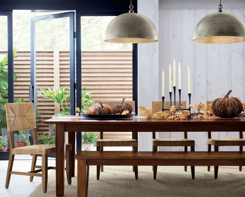 Basque 82" Honey Brown Solid Wood Dining Table