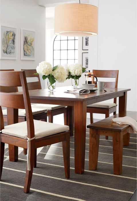 Basque 82" Honey Brown Solid Wood Dining Table