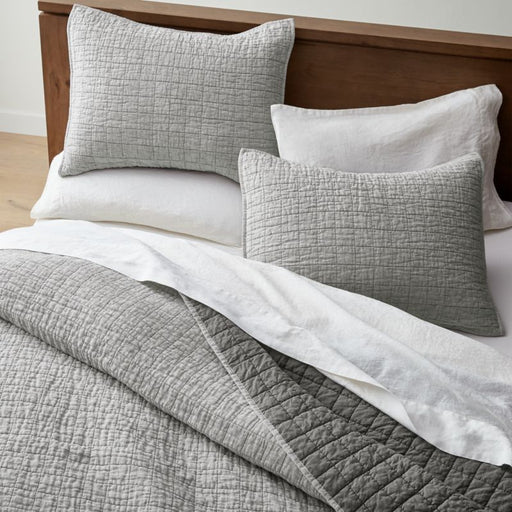 Grey Belgian Flax Linen Sham King