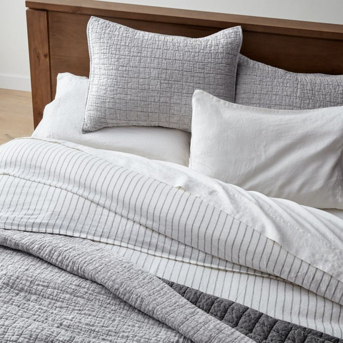 Grey Belgian Flax Linen Sham King