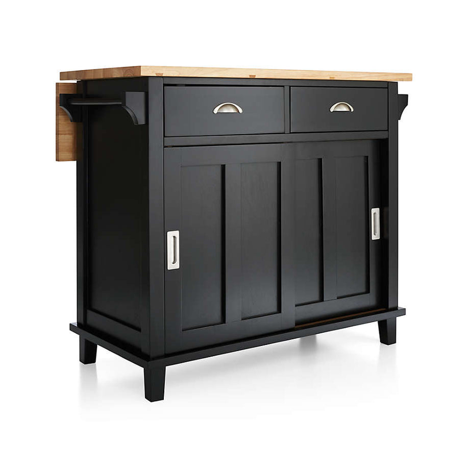 Belmont Black Kitchen Island Crate And Barrel Philippines   BelmontKitchenIslandBlk3QF16 917x917 