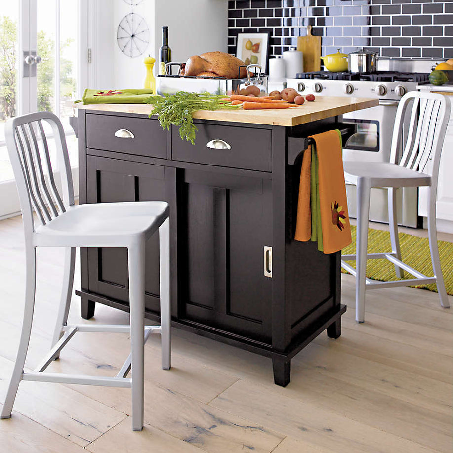 Belmont Black Kitchen Island Crate And Barrel Philippines   BelmontKitchenIslandFB10 917x917 