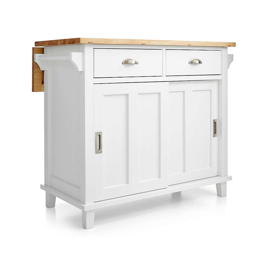 Belmont White Kitchen Island Crate And Barrel Philippines   BelmontKitchenIslandWht3QF16 917x917 