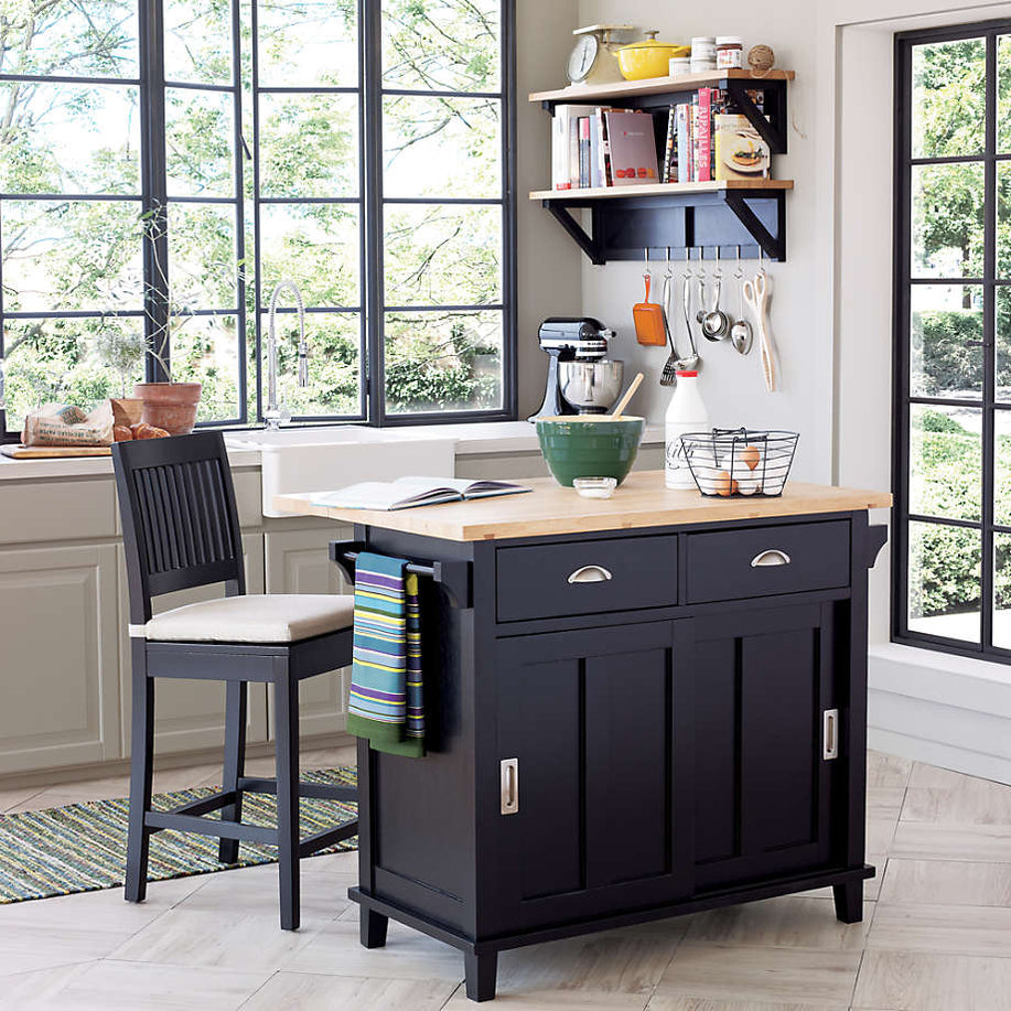 Belmont Black Kitchen Island Crate And Barrel Philippines   BelmontKitchenIslndNCrtJL10 917x917 