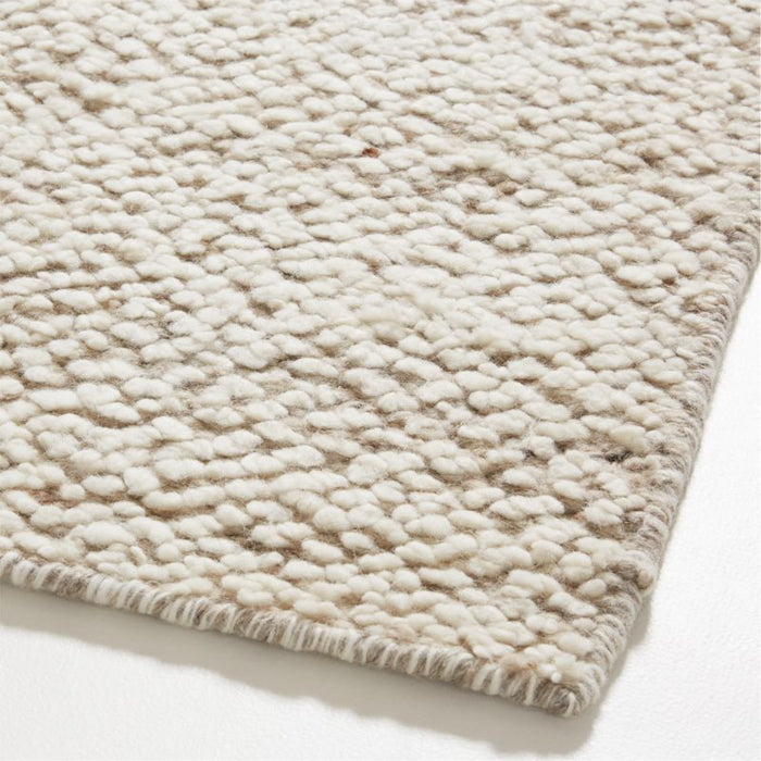 Big Sur Wool Handwoven Light Beige Area Rug 6'x9'