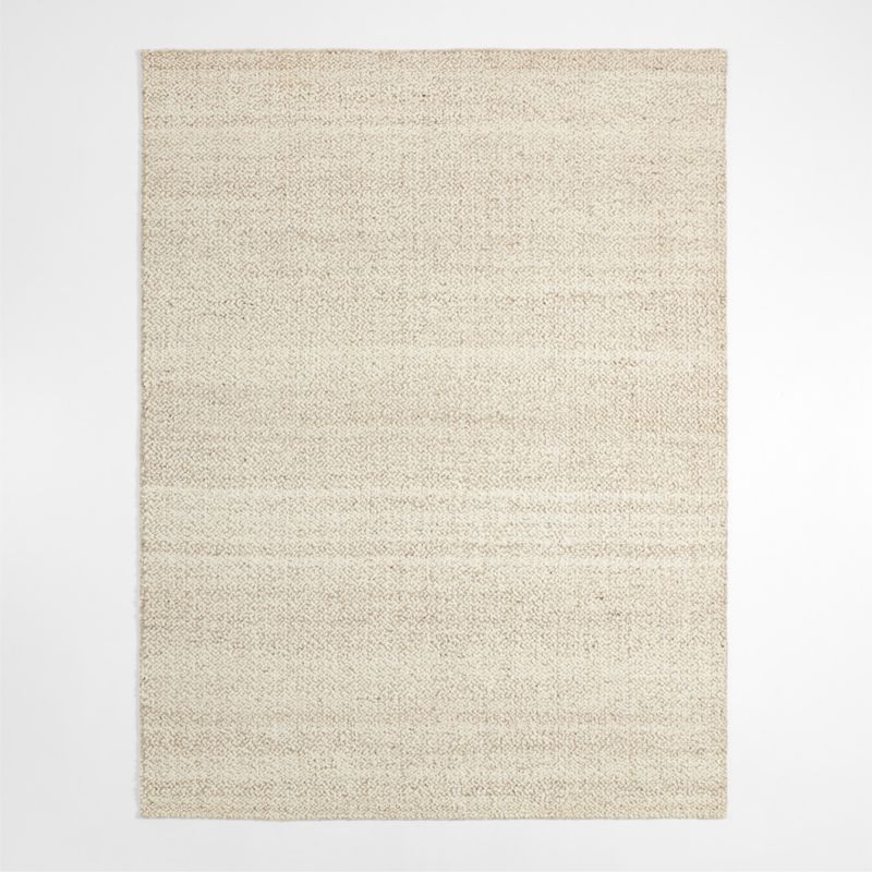 Big Sur Wool Handwoven Light Beige Area Rug 6'x9'