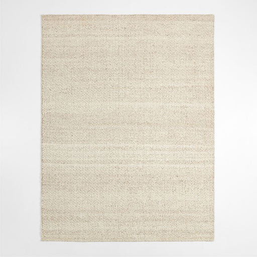 Big Sur Wool Handwoven Light Beige Area Rug 6'x9'