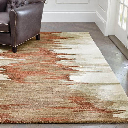 Birch Terra Cotta Wool-Blend Abstract Rug 6'x9' - Crate and Barrel Philippines