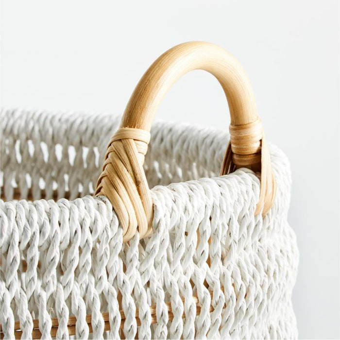 Blanca Natural/White Rope Basket