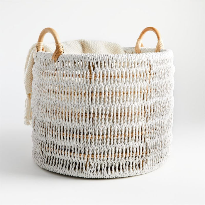 Blanca Natural/White Rope Basket