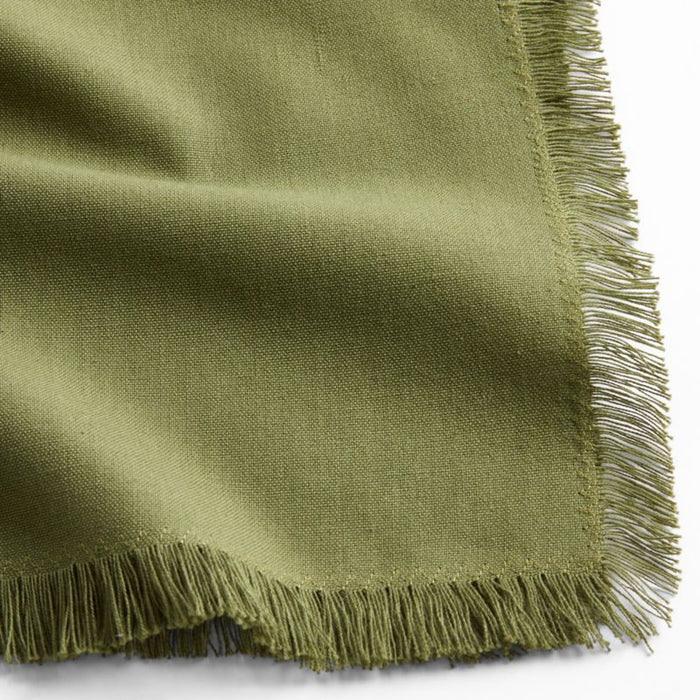 Craft Moss Cotton Fringe Napkin | Crate and Barrel Philippines