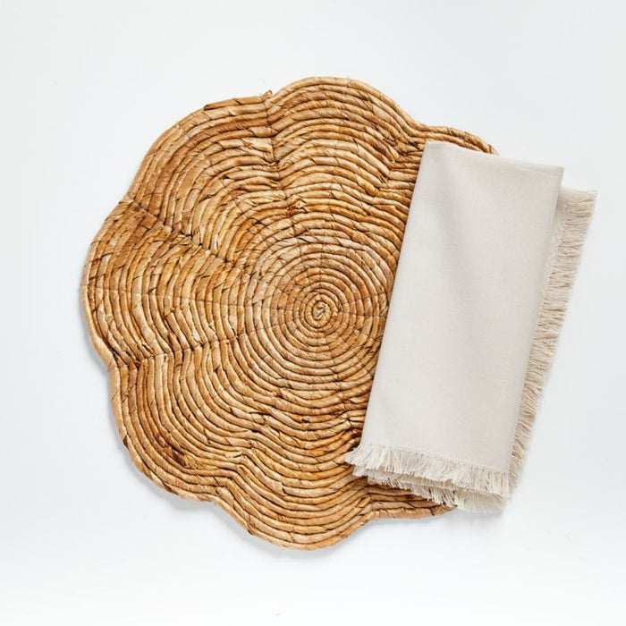 Craft Birch Beige Organic Cotton Fringe Napkin