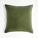 Moss 20"x20" Washed Organic Cotton Velvet Throw Pillow Cover