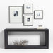 Brushed Black Metal Picture Frame with Vertical White Mat 5x7