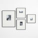 Brushed Black Metal Picture Frame with Vertical White Mat 5x7