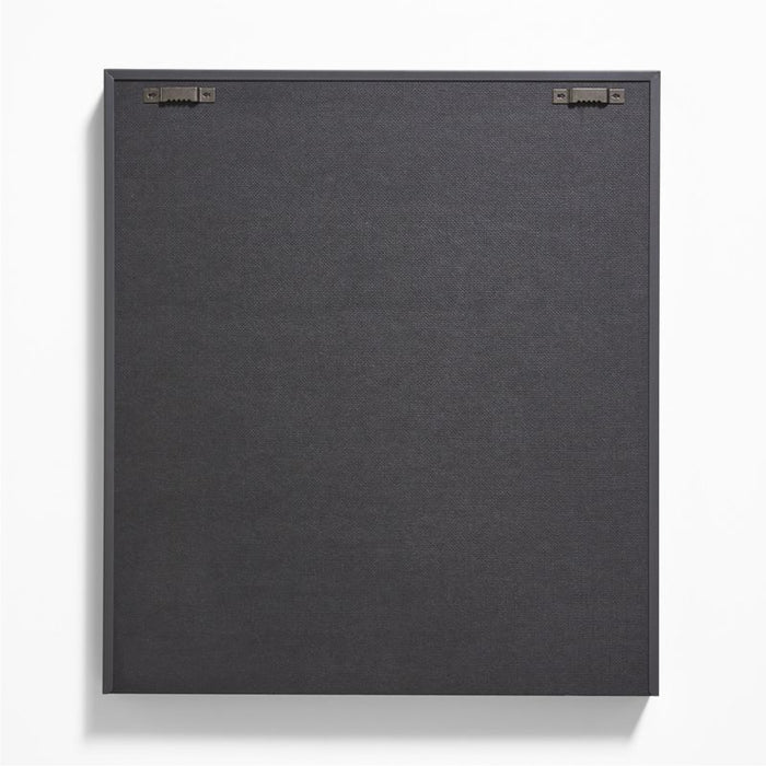 Brushed Black Metal Picture Frame with Horizontal White Mat 5x7