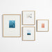 Brushed Brass Metal Picture Frame with White Mat 8x10