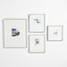 Brushed Silver Metal Picture Frame with Horizontal White Mat 5x7