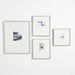 Brushed Silver Metal Picture Frame with White Mat 8x10